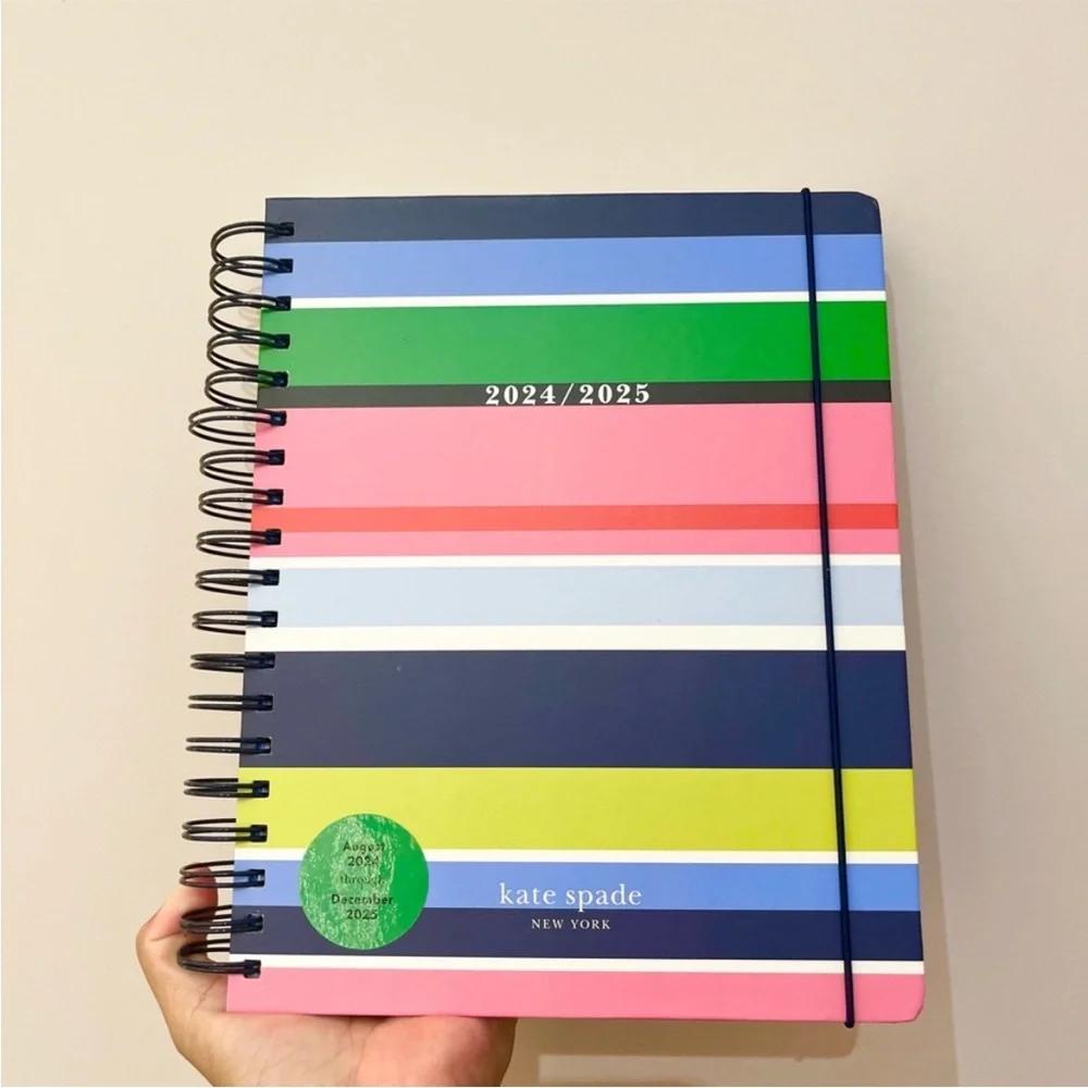 Kate Spade Sunny Day Stripe 2024-25 17-month Mega Planner # K240139